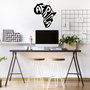 Wallity Africa - 435 Escultura de Pared de Metal Negra